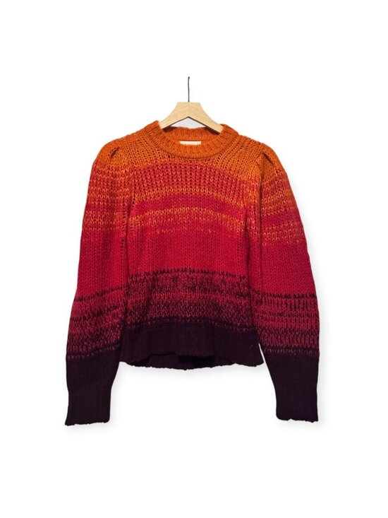Ulla Johnson Sweaters - Ulla Johnson Rosalia Gradient Pullover Sweater, Red & Orange ,Alpaca Blend S